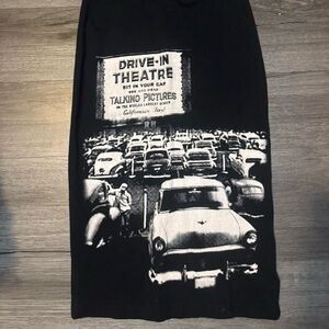 Vintage Drive-In Theatre Black Skirt